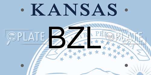 BZL Kansas License Plate