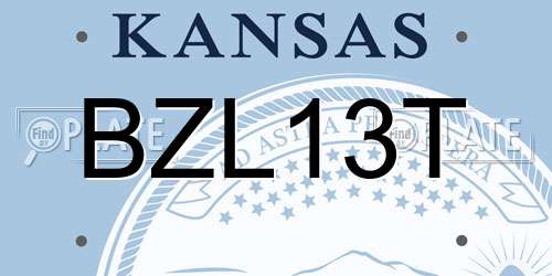 BZL13T Kansas License Plate