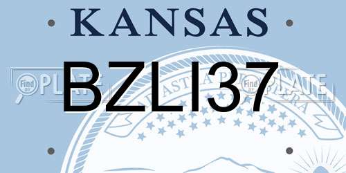 BZLI37 Kansas License Plate