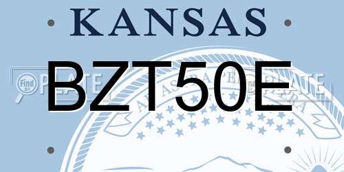 BZT50E Kansas License Plate