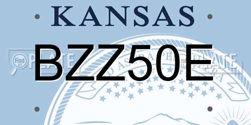 BZZ50E Kansas License Plate