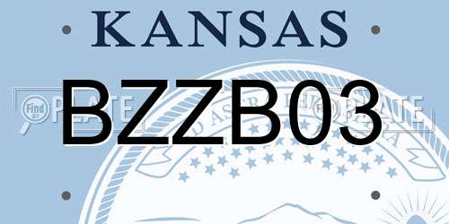 BZZB03 Kansas License Plate