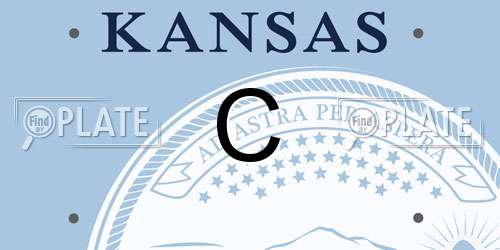 C Kansas License Plate