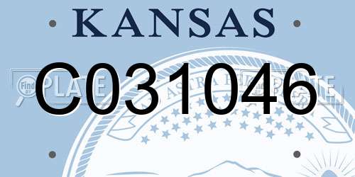 C031046 Kansas License Plate