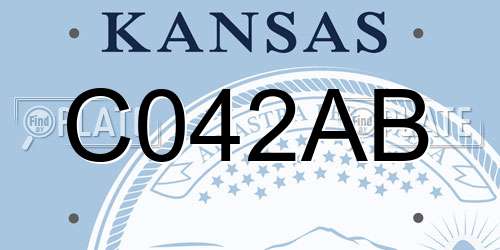 C042AB Kansas License Plate