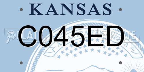 C045ED Kansas License Plate
