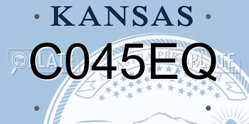 C045EQ Kansas License Plate