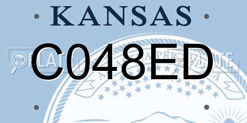 C048ED Kansas License Plate