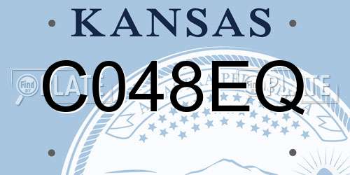 C048EQ Kansas License Plate