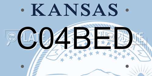 C04BED Kansas License Plate