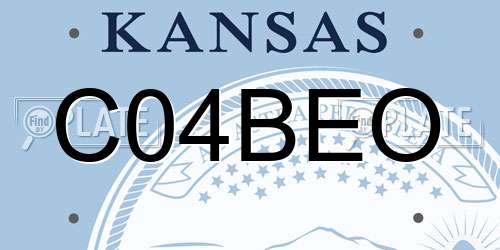 C04BEO Kansas License Plate