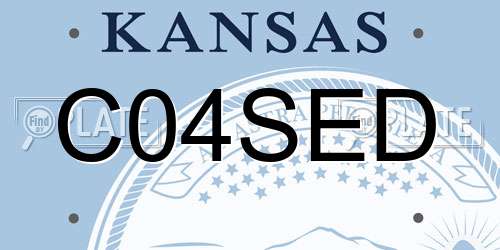 C04SED Kansas License Plate