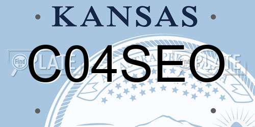 C04SEO Kansas License Plate