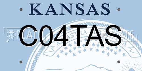 C04TAS Kansas License Plate