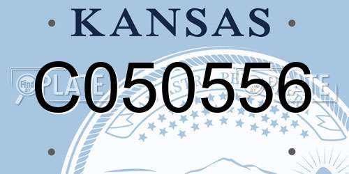 C050556 Kansas License Plate