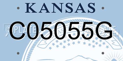 C05055G Kansas License Plate