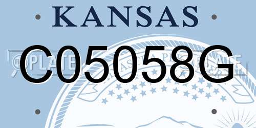 C05058G Kansas License Plate