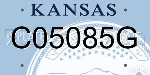 C05085G Kansas License Plate