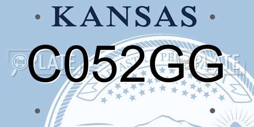 C052GG Kansas License Plate