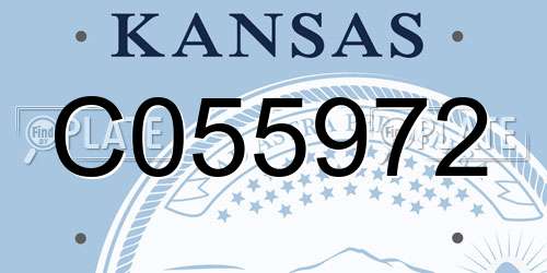 C055972 Kansas License Plate