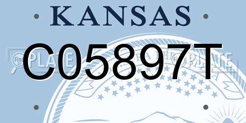 C05897T Kansas License Plate