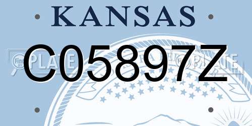 C05897Z Kansas License Plate