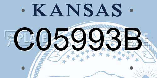 C05993B Kansas License Plate