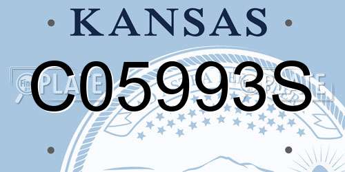 C05993S Kansas License Plate