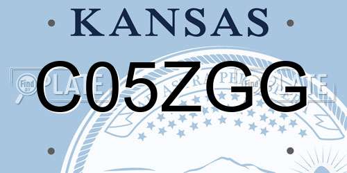 C05ZGG Kansas License Plate
