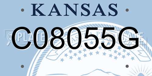 C08055G Kansas License Plate