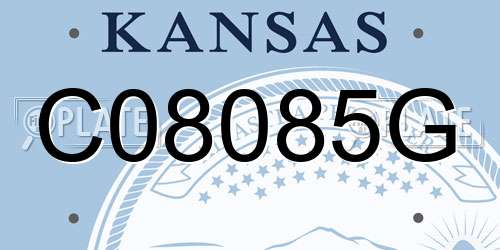 C08085G Kansas License Plate