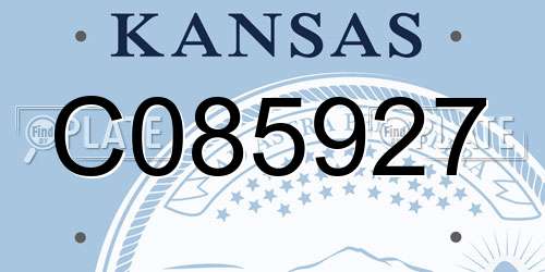 C085927 Kansas License Plate