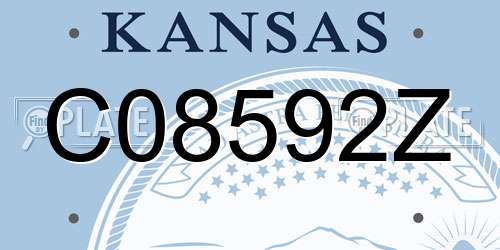 C08592Z Kansas License Plate