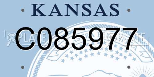 C085977 Kansas License Plate