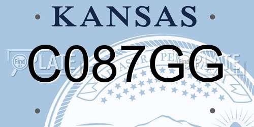 C087GG Kansas License Plate