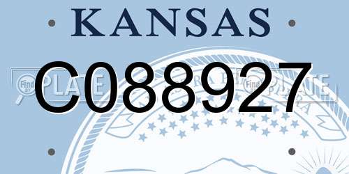 C088927 Kansas License Plate