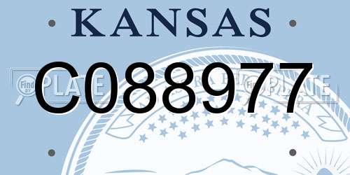 C088977 Kansas License Plate