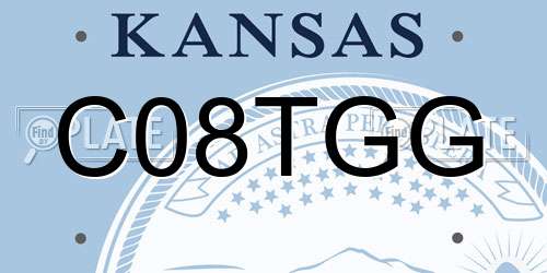 C08TGG Kansas License Plate