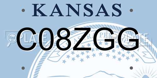 C08ZGG Kansas License Plate