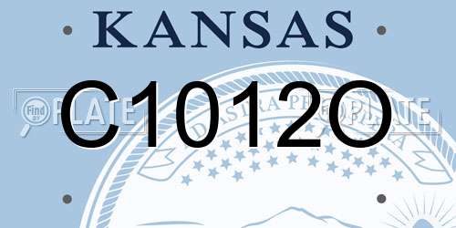 C1012O Kansas License Plate