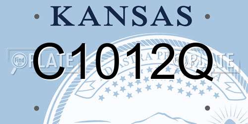 C1012Q Kansas License Plate