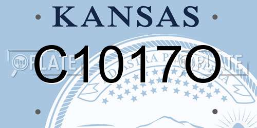 C1017O Kansas License Plate