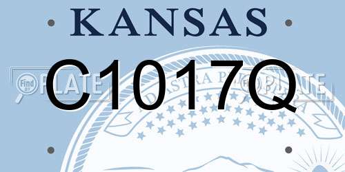 C1017Q Kansas License Plate