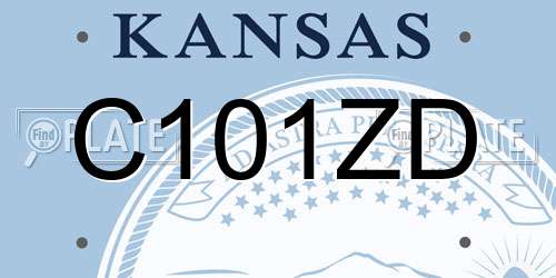 C101ZD Kansas License Plate