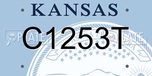 C1253T Kansas License Plate