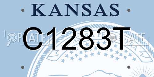 C1283T Kansas License Plate