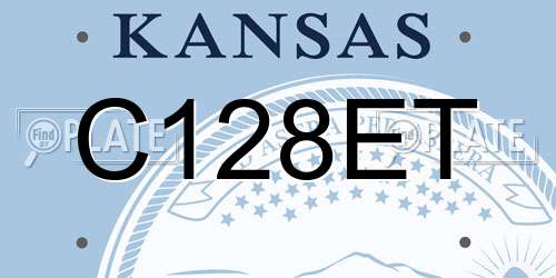 C128ET Kansas License Plate