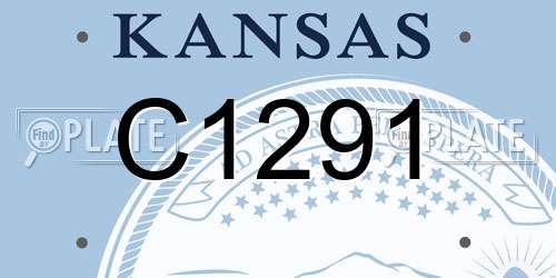 C1291 Kansas License Plate