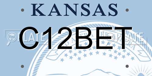 C12BET Kansas License Plate