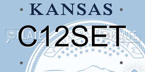 C12SET Kansas License Plate